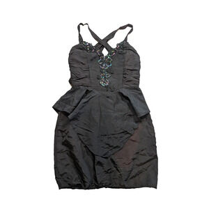 vintage steppin out‎ black beaded homecoming dress size 5